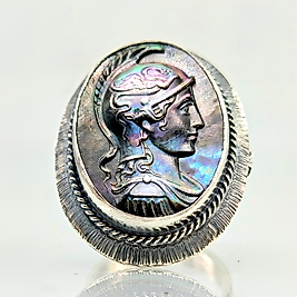 ZAFERİN IŞIĞI SAVAŞÇI SEDEF İNTAGLİO YÜZÜK