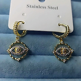 Çelik Gold Göz Küpe