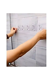 5'li 29*7 Şeffaf Güçlü Kendinden Yapışkanlı Kapı Duvar Askısı Ağır Yük Taşıma
