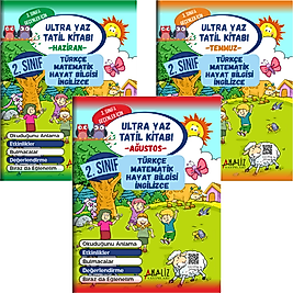 2.SINIF ULTRA YAZ TATİL KİTABI Haziran Temmuz Ağustos Kitapçıklı 3 Kitap Analiz Yayıncılık