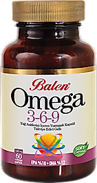 Balen Omega 3-6-9 Yağ Asitlerini İçeren Yumuşak 1585 Mg 60 Kapsül