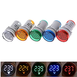 XKOREN 23 mm 24-550V LED'Lİ MAVİ VOLTMETRE