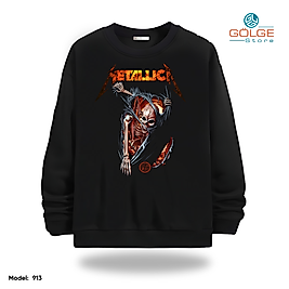 Metallica Model Bisiklet Yaka Erkek kadın Slimfit Sweatshirt