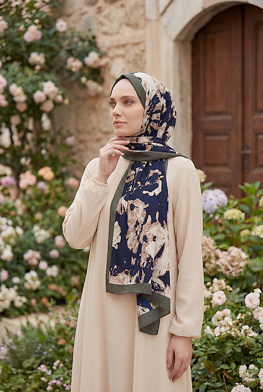 Spring Çiçekli Desenli Şal