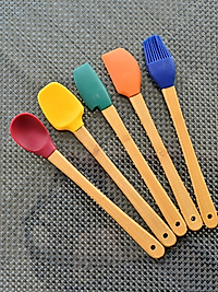 5 Li Mini Bambu Spatula Seti