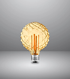 Rustik Vintage Kırılmaz Gövde Balon Ampül Amber Işık Led