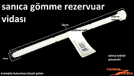 SANICA GÖMME REZERVUAR ÇERÇEVE KAPAK MONTAJ VİDASI
