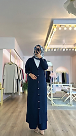 HÂBEL UZUN HIRKA TAKIM LACİVERT