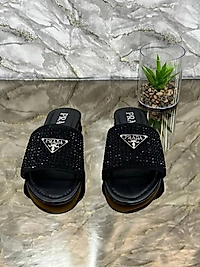 PRADA TAŞLI TERLİK - Siyah