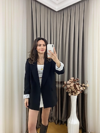 DOUBLE ATLAS KUMAŞ PREMİUM BLAZER CEKET SİYAH