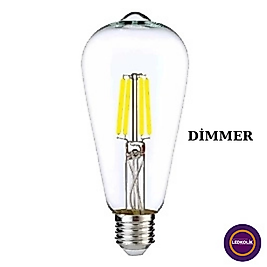 Ldk-31-2  4w E27 ST64 Şeffaf Cam Renkli (10 Adet)