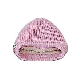 Kışlık Yünlü Bere Pembe Organic Bonny Baby