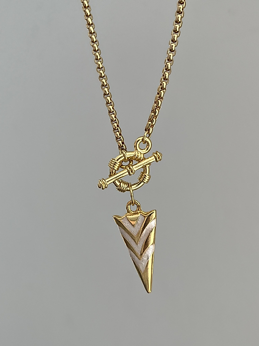 Altın Kaplama Ok Kolye 50cm