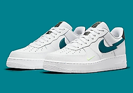 Nike Air Force 1 Split Swoosh White Aquamarine