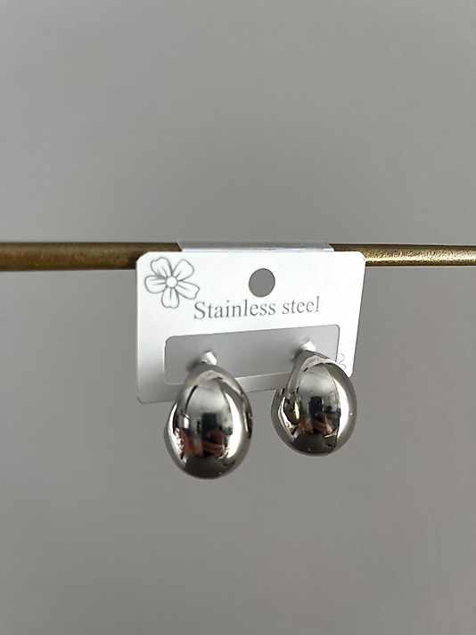 Çelik Silver Top Küpe