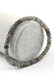 Labradorit Doğal Taş Bileklik 4 x 6 mm Fasetl, Rondel