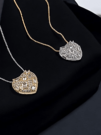 Jade'm Gold Çelik Silver Gold Renk Zİrkon Taşlı Yıldız Kolye