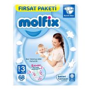 Molfix Bebek Bezi 3 Beden Midi Fırsat Paketi 68 Adet