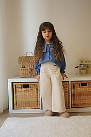 Kız çocuk gabardin pantolon gömlek takım