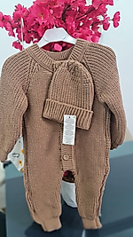 Kahverengi Kışlık Tulum Erkek Bebek 3-6 aylık