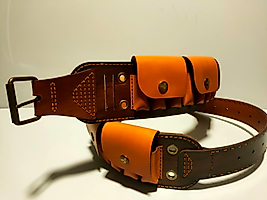 Deri Fişek Kemeri Taba Renk - ÇIT ÇIT KAPAKLI