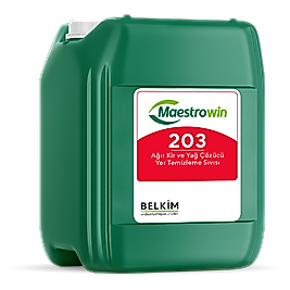 Maestrowin 203
Ağır Kir ve Yağ Çözücü Yer Temizleme Sıvısı 20KG