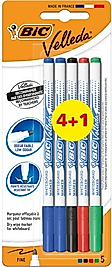 BIC BEYAZ TAHTA KALEMİ VELLEDA ÇOCUK 1721 5 Lİ BLS. KARIŞIK RENK 9126451