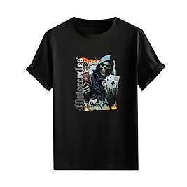Motorcu Tarzı Baskılı Oversize Unisex Tişört
