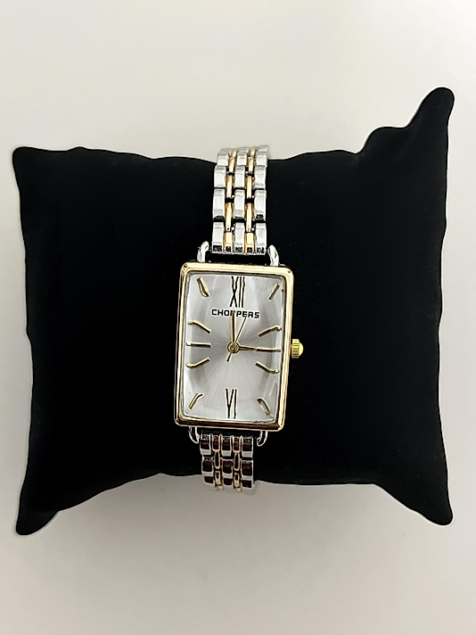 Gold-Silver İçi Beyaz Saat