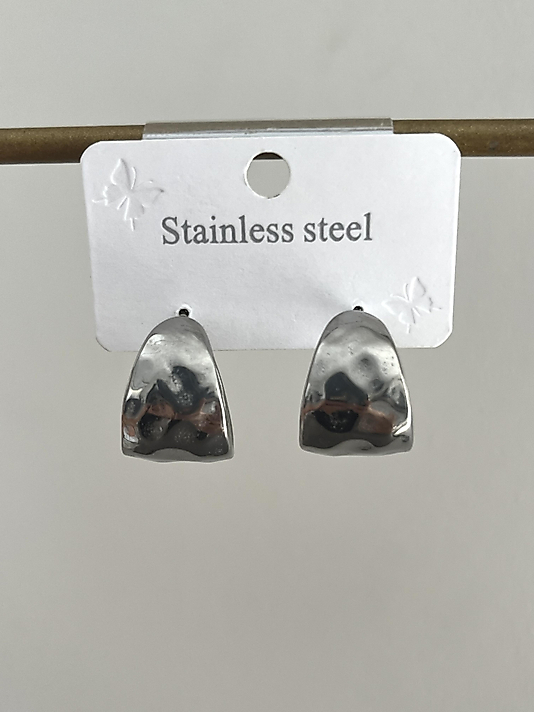 Çelik Silver Halka Küpe