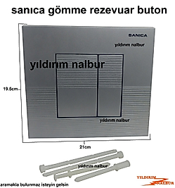 SANİCA GÖMME REZERVUAR BUTON DÜĞMESİ DİKDÖRTGEN ÇİZGİLİ MODEL
