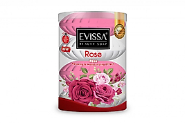 Evissa katı sabun pvc rose - 4*100gr