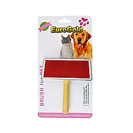 EuroGold Tahta Saplı Kedi ve Köpek Fırçası L
