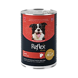 Reflex Plus Jöle İçinde Et Parçacıklı ve Kuzu Etli Yetişkin Köpek Maması (400 g)