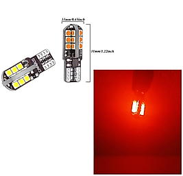 (2 X ADET) 1 TAKIM CANBUS T10 24 LED 3030 CHIP RED (24 LED DİPSİZ AMPUL KIRMIZI)