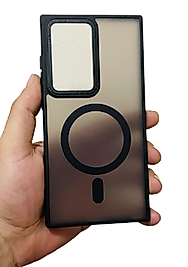 Samsung Galaxy S24 Ultra Magsafe Mat Siyah Telefon Kılıfı
