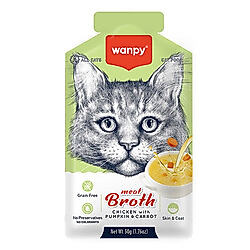 Wanpy Kediler için Bal Kabağı ve Havuçlu Tavuk Eti Tahılsız Ek Besin Çorbası 50 Gr