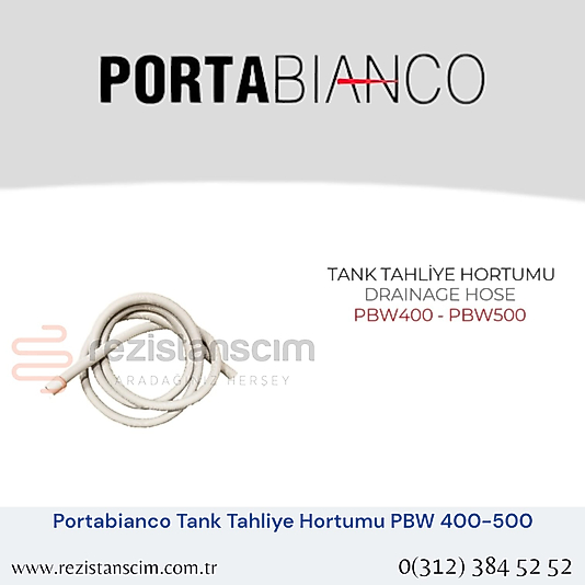 Portabianco Bulaşık Makinesi TANK TAHLİYE HORTUMU  DRAINAGE HOSE  PBW400 - PBW500
