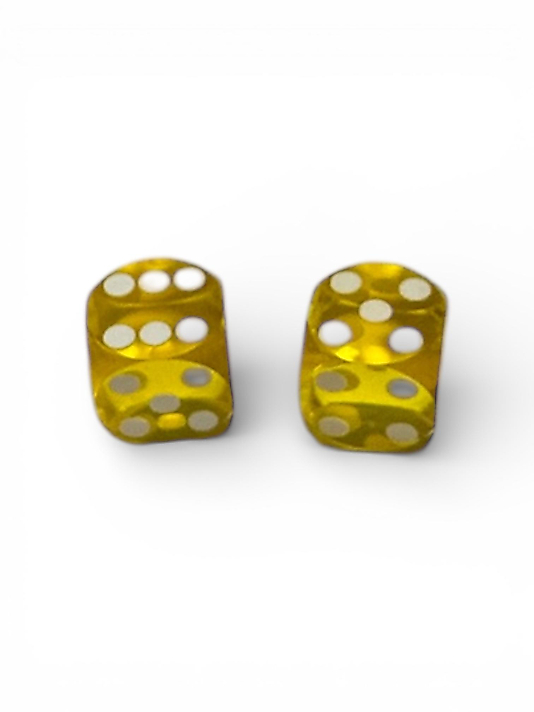 Yellow Backgammon Precision Dice