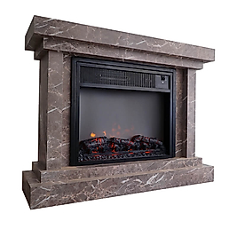 HBL2000AL Heatbox Elektrikli Fanlı Şömine Large 2000W Alanya Desenli Bluetooth Ses Efektli (126x34x87)