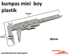 MİNİ CEP TİPİ KUMPAS 150 PLASTİK BEYAZ KUMPAS ÖLÇÜ ALETİ CEP