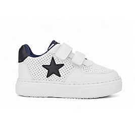 Arin Unisex Çocuk Cırtlı Suni Deri Rahat Ortopedik Taban Beyaz Spor Ayakkabı & Sneaker