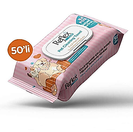 Reflex Care Evcil Hayvanlar İçin Çok Amaçlı Hijyenik Temizleme Havlusu 50 Yaprak