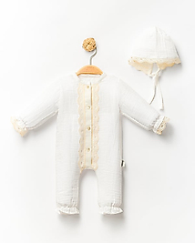 KUMAŞ DANTELLİ KIZ BEBEK TULUM