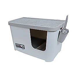 Moderna Casetta Camelia Kapalı Kedi Tuvaleti Beyaz (75,7 x 45 x 45 cm)