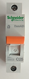 SCHNEİDER DOMAE/DOMA31C25 1*25A 3KA C TİPİ  SİGORTA