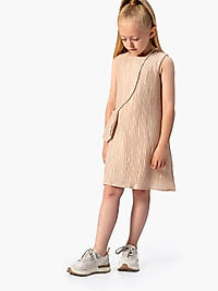 Kız Çocuk 6-10 Yaş Dantel Yaka Elbise