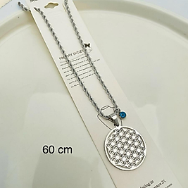 Çelik kolye gümüş renk 60 cm