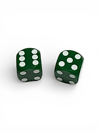 Green Opaque Backgammon Precision Dice
