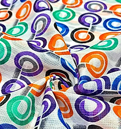 Masa Örtüsü & Piknik Örtsü -Raşel Kumaş 120 cm X 160 cm -Çok Renkli Desenli